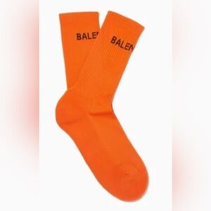 Authentic New Balenciaga Bright Orange Socks
